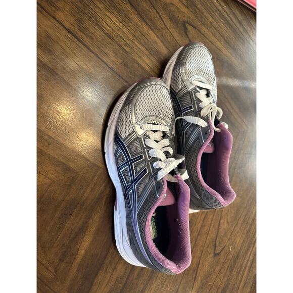 Asics Gel-Contend 4 Gray/purple Athletic Running Shoes Women's Size 9 - Picture 1 of 5